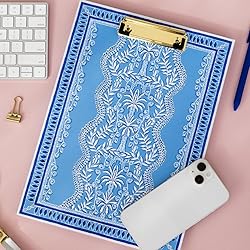 Lilly Pulitzer Blue Clipboard Folio with Notepad