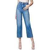 [BLANKNYC] Womens Medium Wash Five Pocket High Straight Leg Jeans, Stylish & Comfortable Pants