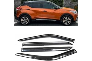 TONOYTIM 4PCS Window Visors Rain Guards Deflectors for Nissan Kicks 2018-2025 | Rain Guard Vent Visor | Smoke Tinted | No-Drill Installation | Reduce Wind Noise & Rain Protection | Weatherproof Car Accessories