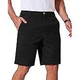 COOFANDY Men's Casual Shorts Classic-Fit 9" Chino Shorts Cotton Stretch Golf Short with 4 Pockets