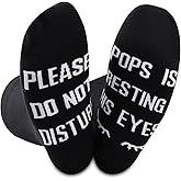 GJTIM 2PAIRS Please Do Not Disturb Pops Is Resting His Eyes Funny Socks Fathers Day Gift Grandfather Dad Birthday Pops Gift
