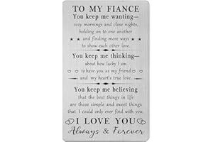BAZLJY Valentines Gifts for Fiance Him, I Love You Fiance Card, Fiance Birthday Gift ideas, Valentine's Gifts for Future Husband, Fiance Christmas Gifts
