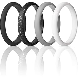 ThunderFit Stackable Silicone Wedding Rings for