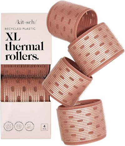 Kitsch XL Ceramic Thermal Rollers Self Grip 4pc Terracotta