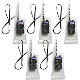 Lsgoodcare 5Pcs Portable Two Way Radio Waterproof Rainproof Bag Case Pouch White Compatible with Motorola Kenwood Midland UV 82 BF 888S UV-5R Walkie Talkie Radio