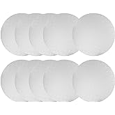 O'CREME White Wraparound Cake Pastry Round Drum Board 1/4 Inch Thick, 10 Inch Diameter - Pack of 10