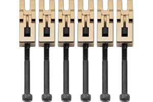 Musiclily Pro 10.8mm Guitar Double Locking Bridge Locked Saddles Set for Floyd Rose Original/Speical Tremolo System, Gold