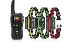 PetJoy Automatic Bark Collar for Dogs - Shock Collar with Remote and Auto Modes, Bark Training Combo - Level 1-5, 3300 Ft Range