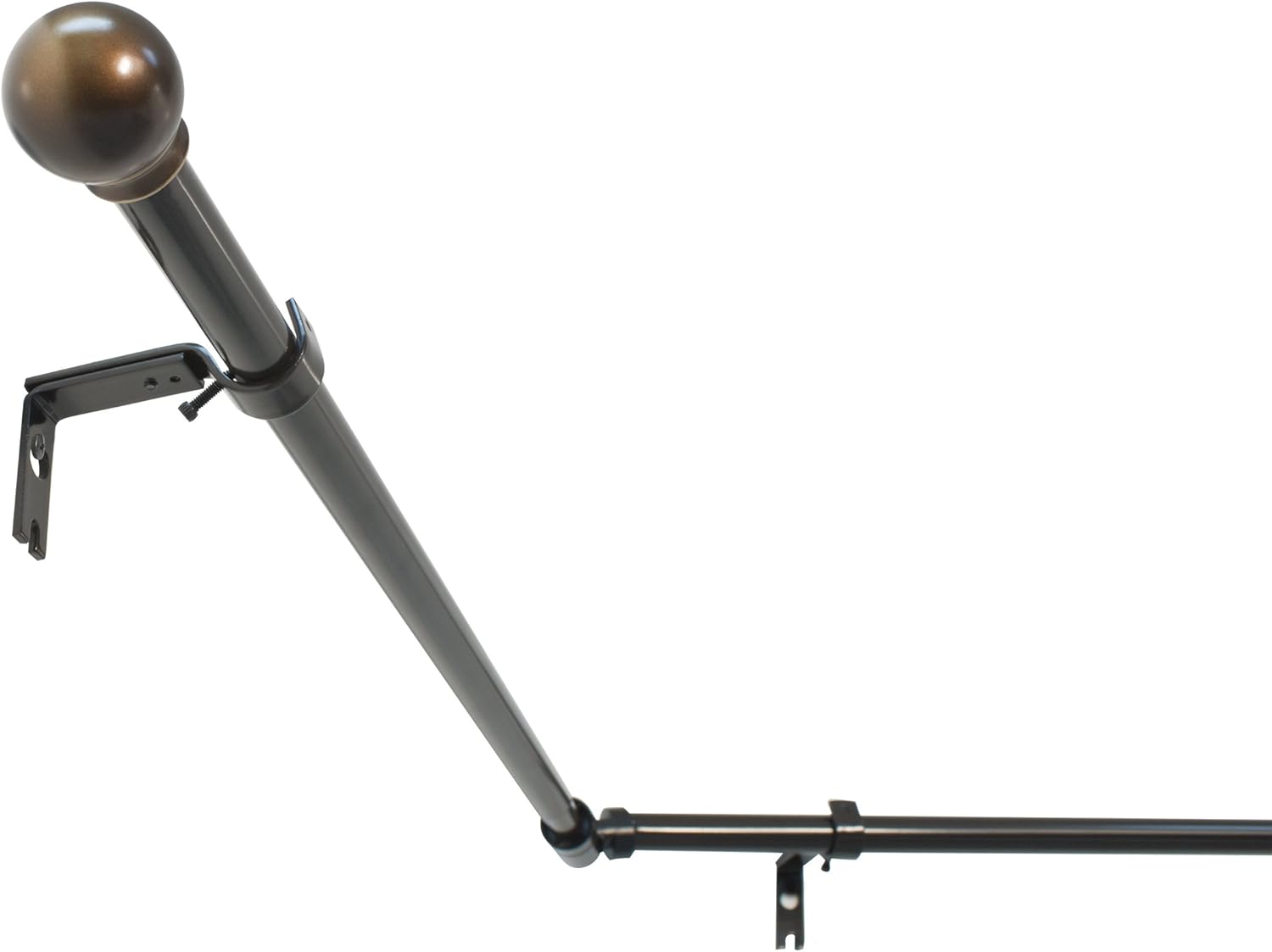 Decopolitan Drapery Bay Window Curtain Rod Set, Oil Rubbed Bronze: Home & Kitchen