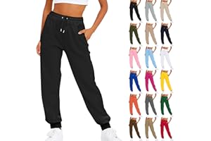 SLAKKENREIS Joggers for Women Casual Baggy Sweatpants Fleece Jogger Pants with Pockets Drawstring Cinch Bottom Sweatpants