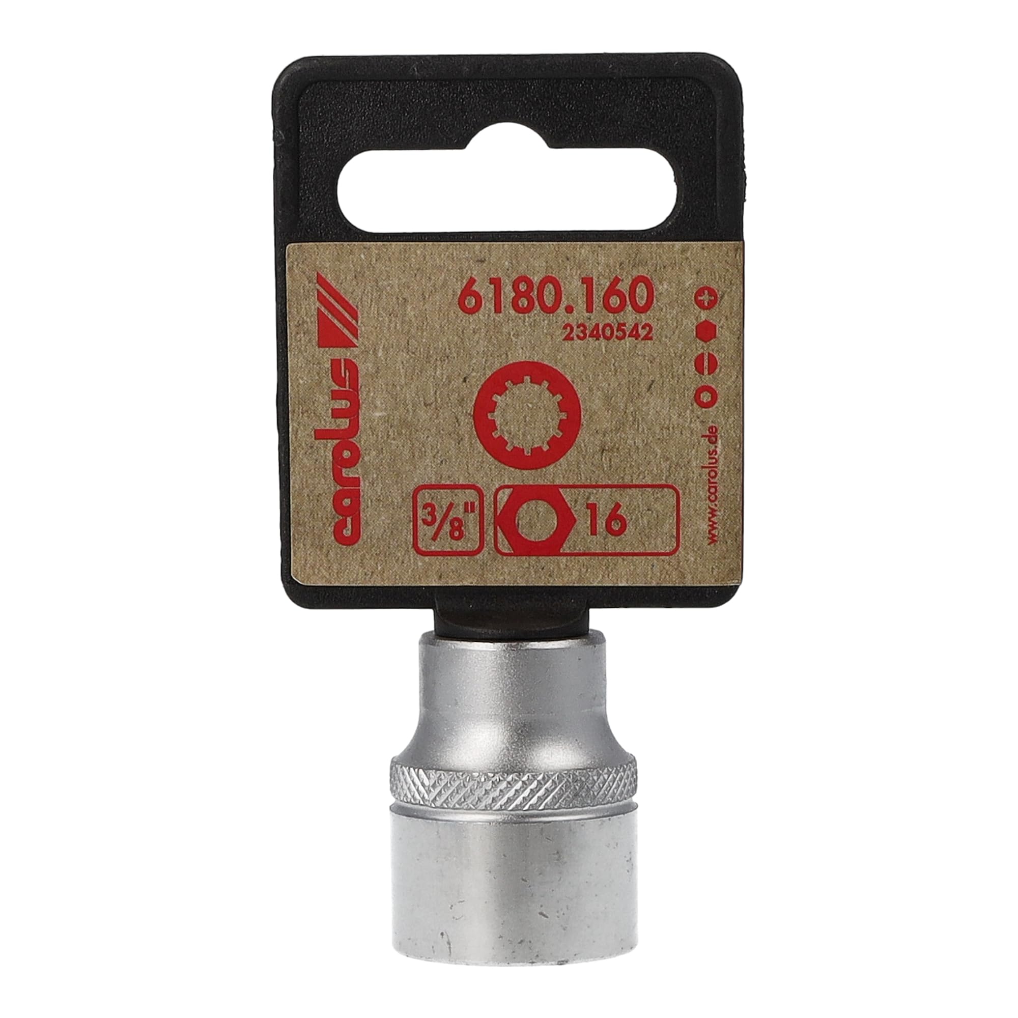 Carolus 5180.160 Hex Socket 3/8 Inch 16 mm Spline, 6180.160