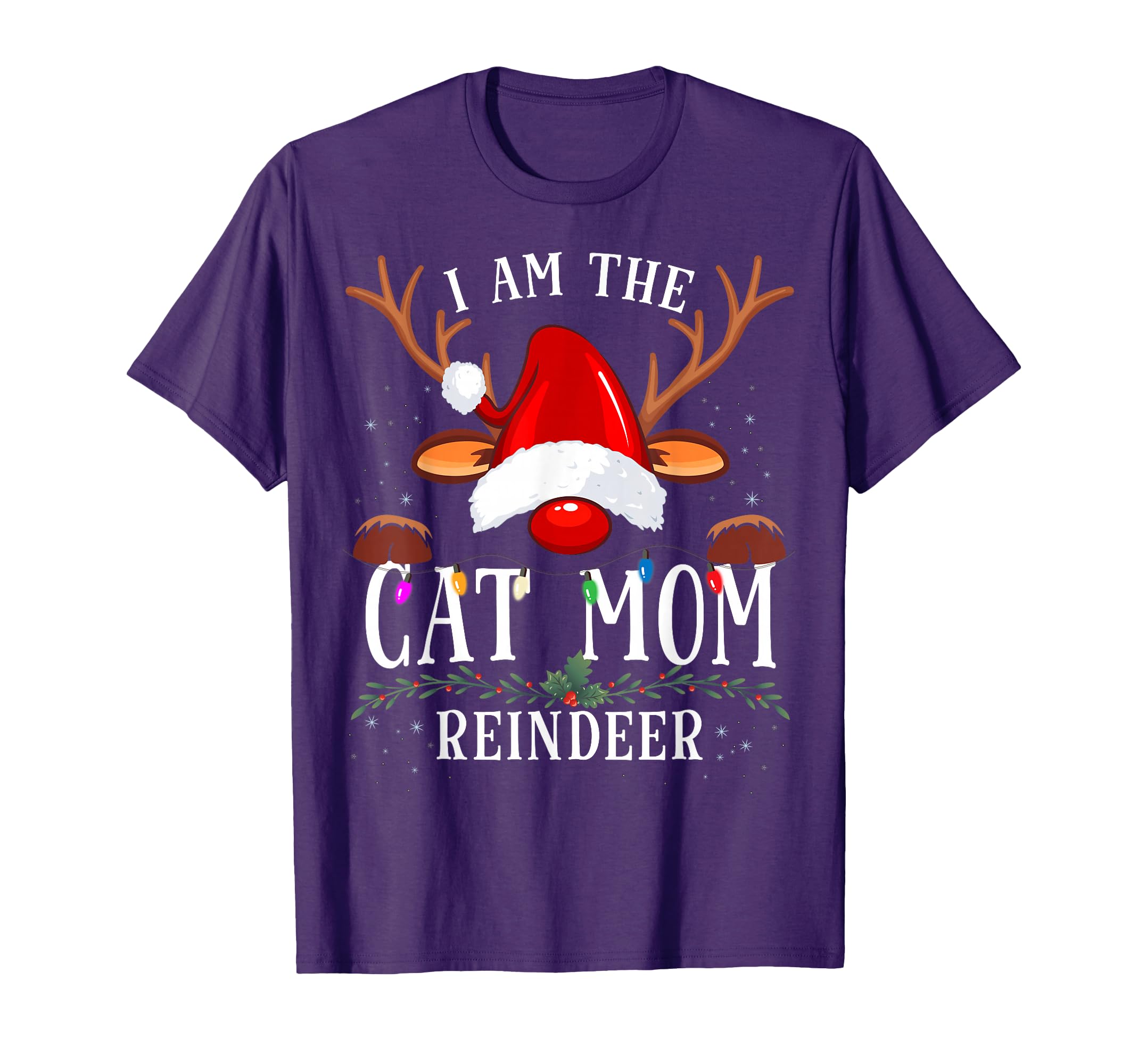Photo 1 of ****STOCK PHOTO SIMILAR TO ITEM****
I Am The Cat Mom Reindeer Christmas Family T-Shirt Large