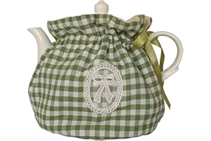 KABAKE Tea Pot Cozies, Cotton Vintage Floral Teapot Dust Cover Tea Cosy, Kitchen Home Decorative Tea Pots Cozy with Insulation Pad for Housewife, Friend, Mom (Color #22)