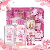BBlove Bath and Body Gift Set for Women & Girls, Japanese Cherry Blossom, 3PCS Set for - Shower Gel, Body Lotion, Body Mist, Body Care Travel Set