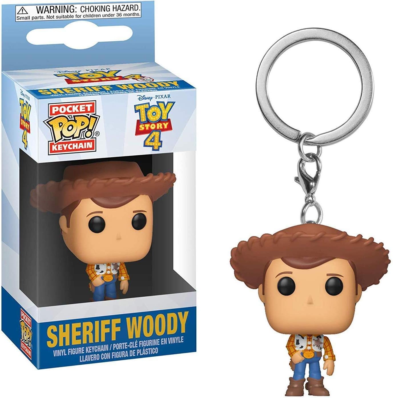 Funko Pocket Pop. Toy Story 4 - Sheriff Woody Vinyl Figure Keychain 37416, Multicolor
