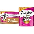 Temptations Classic Crunchy and Soft Cat Treats Blissful Catnip Flavor, 6.3 oz. Pouch (Pack of 10)