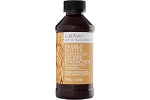 Lorann Oils Peanut Butter Bakery Emulsion: Realistic Peanut Butter Flavor Without Nuts, Perfect for Elevating Peanut Butter notes in Baked Goods, Gluten-Free, Keto-Friendly, 4 Oz