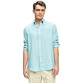 Brooks Brothers Mens Irish Linen Long Sleeve Sport Shirt