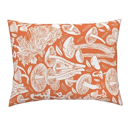 Amazon Com Mushroom Wood Rustic Fall Botanical Block Print Tea