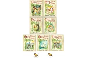 AMA Once Upon A Time Card Game Bundle with Base Game and Six Expansions Plus 2 Treasure Chest Buttons