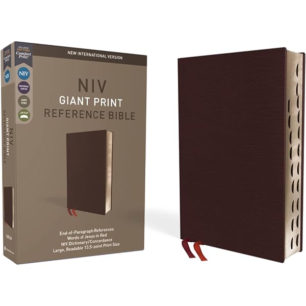 NIV, Personal Size Reference Bible, Large Print, Leathersoft, Tan