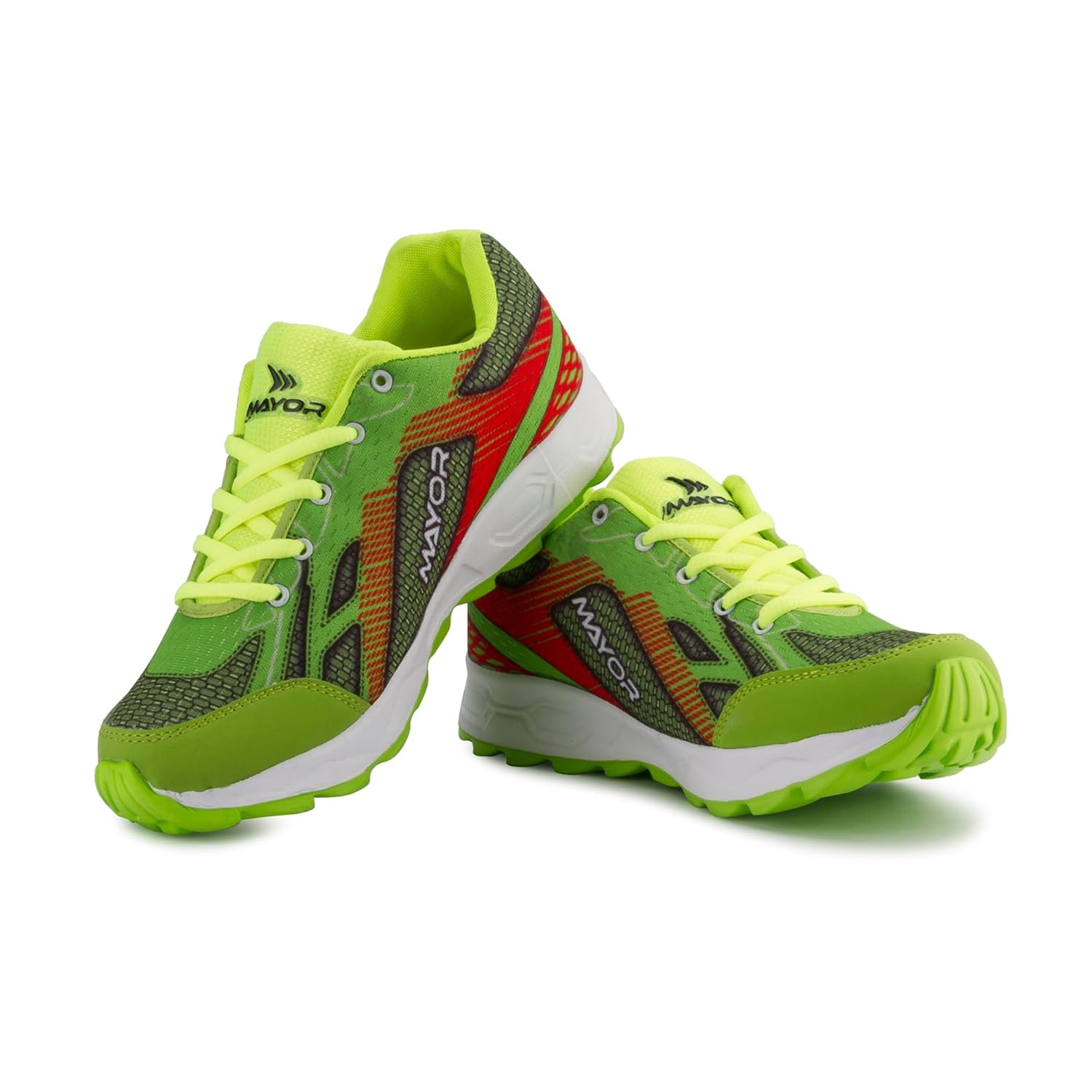 lime green running shoes