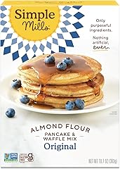 Simple Mills Almond Flour Pancake and Waffle Mix, Original, 1pk, 10.7oz | Makes 20 4-Inch Pancakes or Waffles, Certified Glut