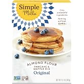 Simple Mills Almond Flour Pancake and Waffle Mix, Original, 1pk, 10.7oz | Makes 20 4-Inch Pancakes or Waffles, Certified Gluten Free, Paleo-Friendly, Plant Based, Grain Free, Non-GMO Project Verified