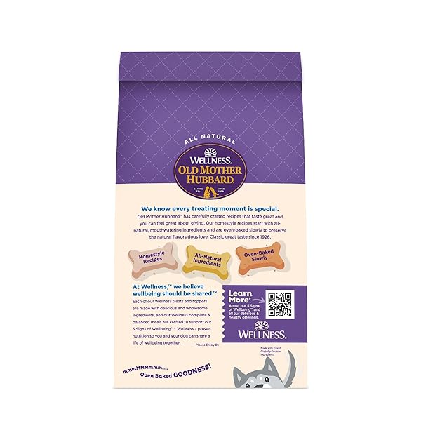 WELLNESS OLD MOTHER HUBBARD CLASSIC ORIGINAL MIX DOG BISCUITS, NATURAL TRAINING TREATS, 4 FLAVORS, SMALL SIZE, 20 OZ BAG