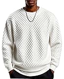 COOFANDY Men's Crewneck Sweatshirt Geometric