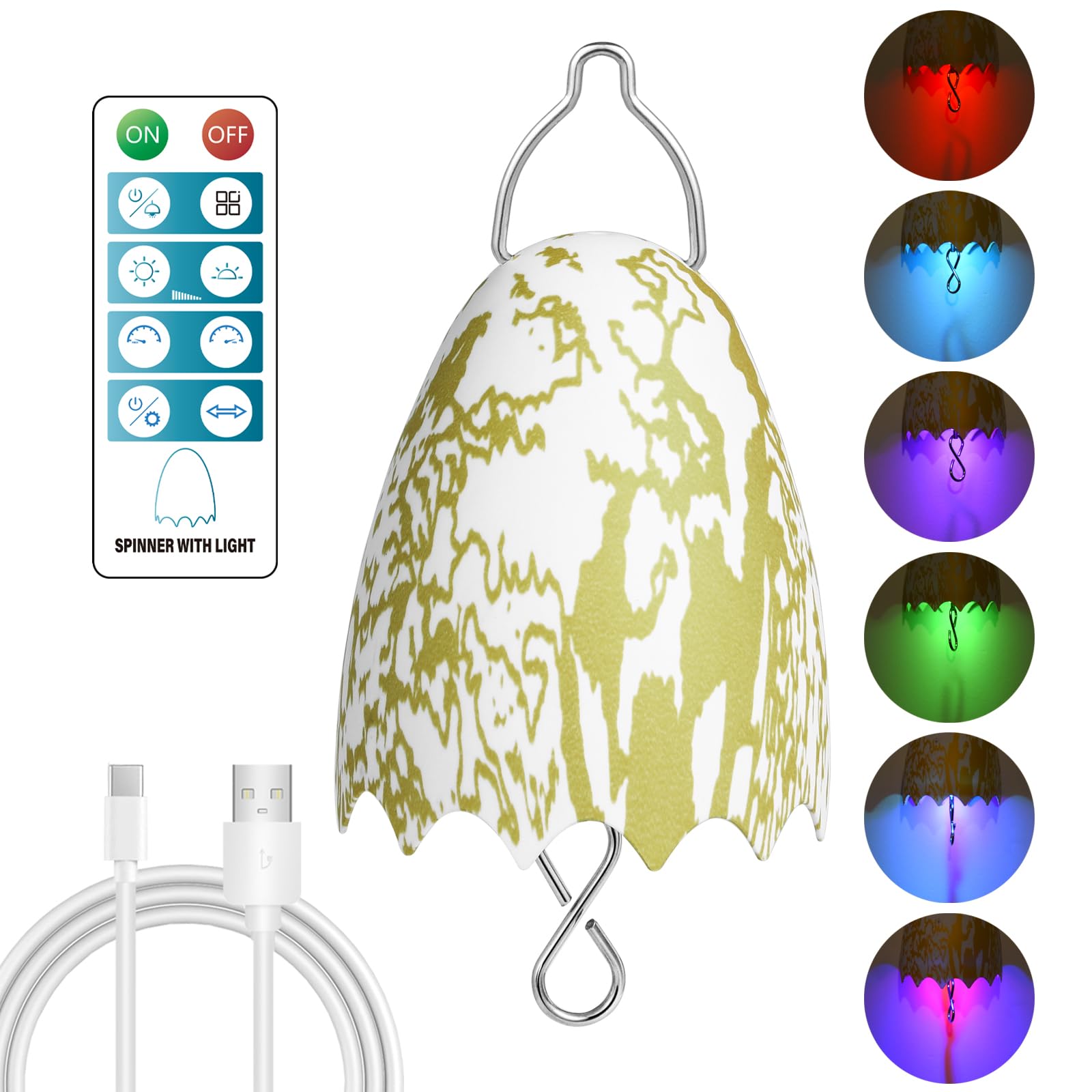 Photo 1 of Disco Ball Motor with Remote, 3 Rotating Speed Battery Operated Disco Ball, Rotating Disco Ball Light for Christmas Decorations, Parties, Home Decor, Weddings, Nightclubs, Wind Spinner