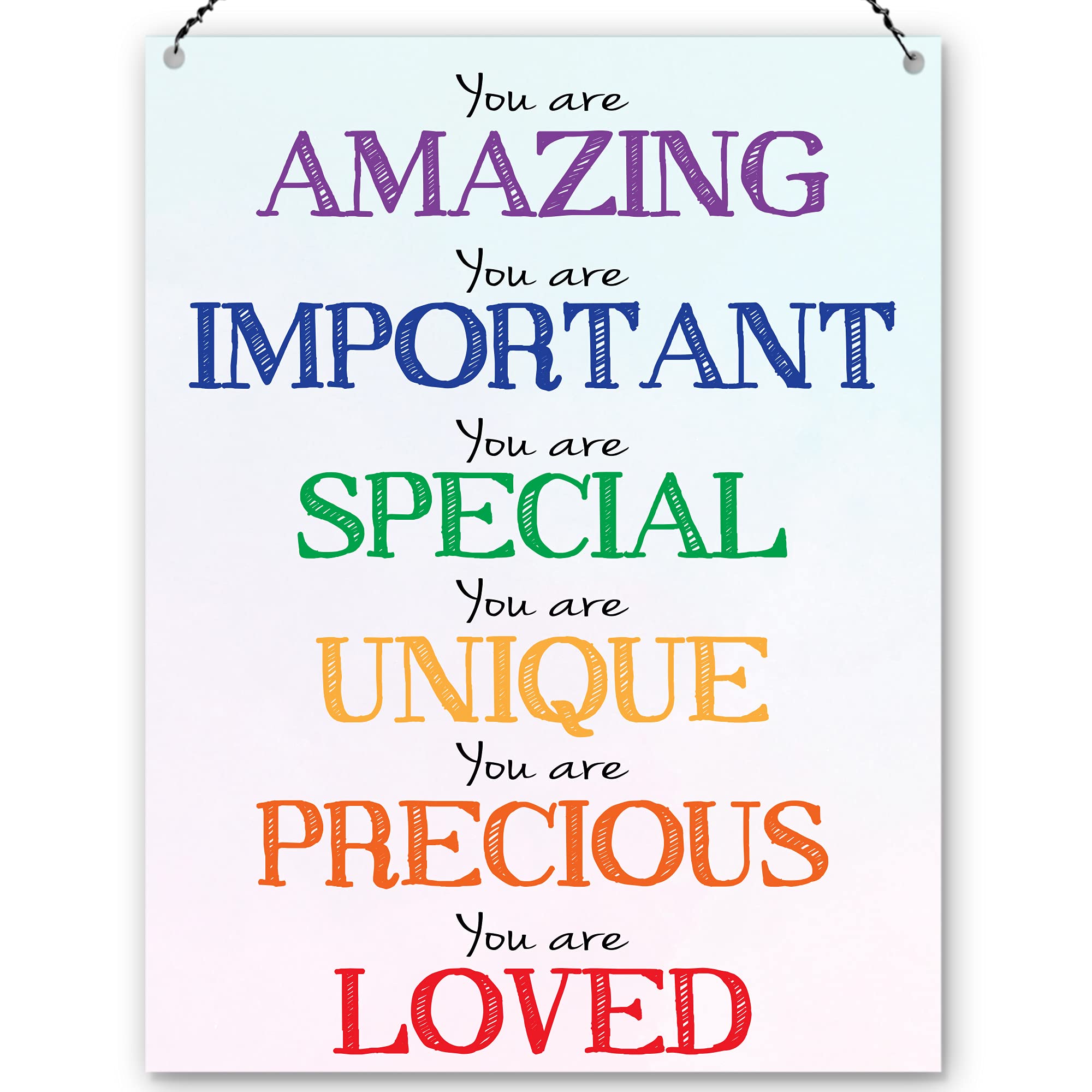 Dorothy Spring You Are Amazing Lovely Rainbow Inspirational Wall Quote Plaque Metal Sign Gift for Friends Size 15x20cm