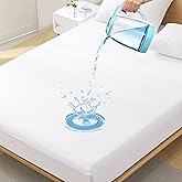 California King Premium Waterproof Mattress Protector, Soft Breathable Mattress Pad, Noiseless Waterproof Bed Cover - Stretch