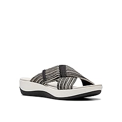 Clarks Women's Arla Wave Slide Sandal, Black