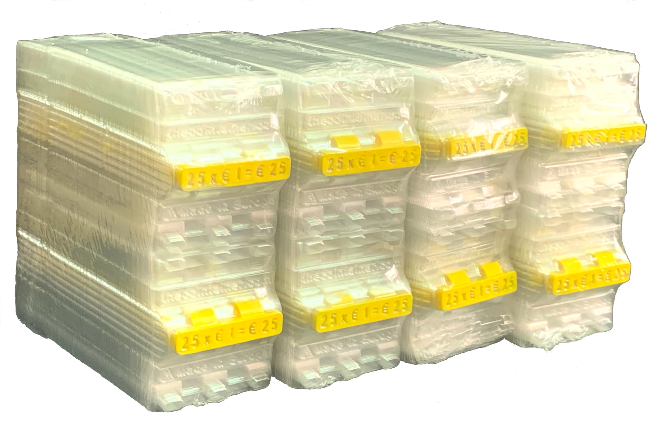 2 packets of blisters for coins of 1 Euro