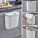 ELPHECO 9.5 L Hanging Kitchen Waste Bin with Lid White view 2