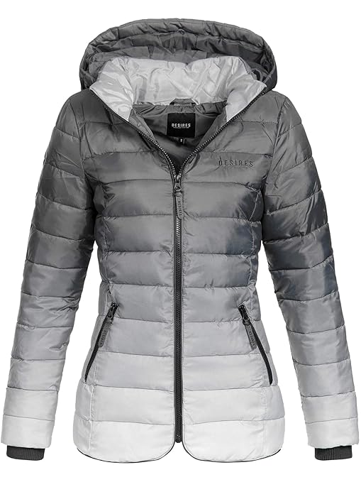 DESIRES Bussy Steppjacke Winterjacke Jacke mit Kapuze Ombre