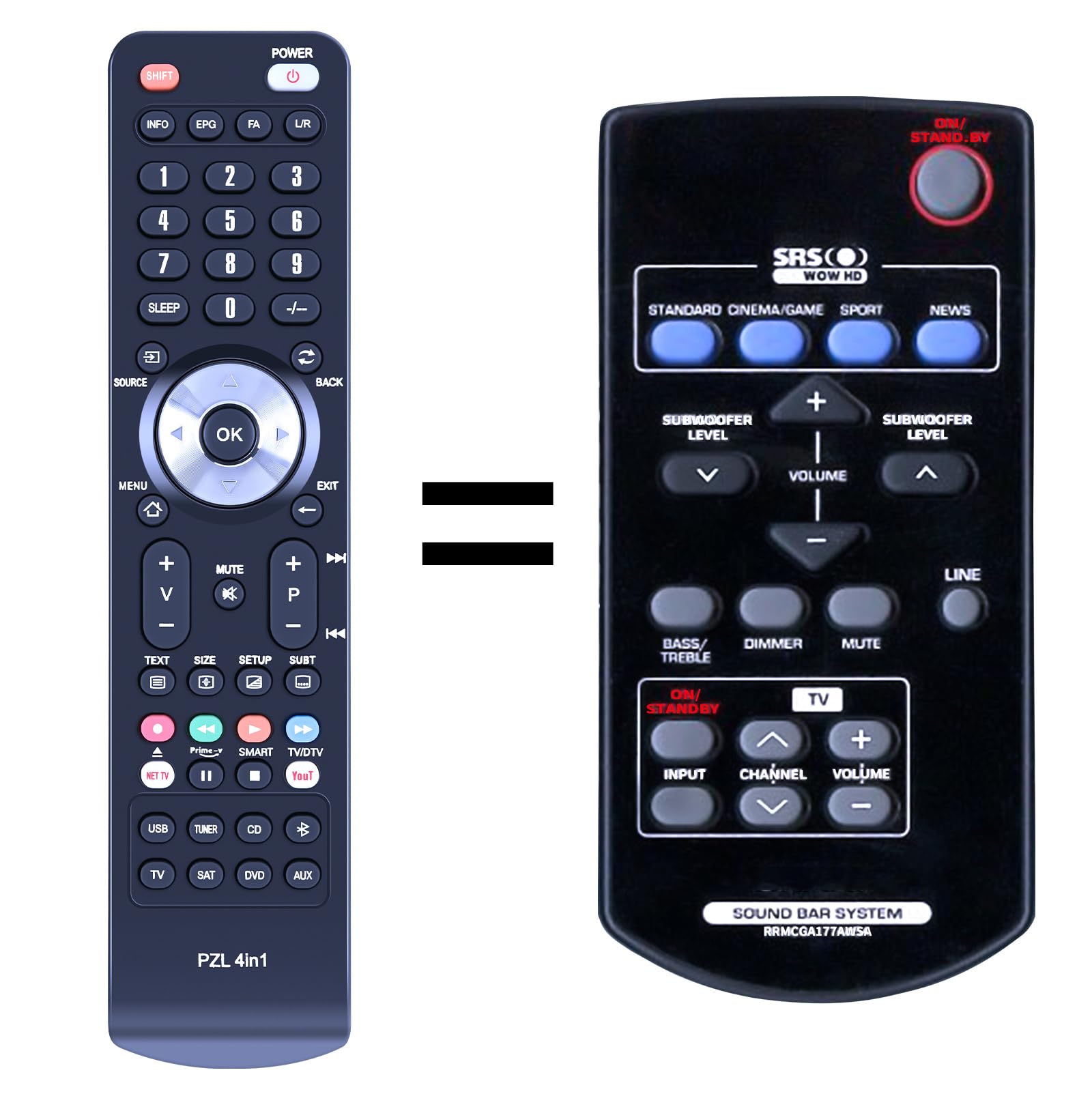 New RRMCGA177AWSA Replacement Remote Control for Sharp Soundbar