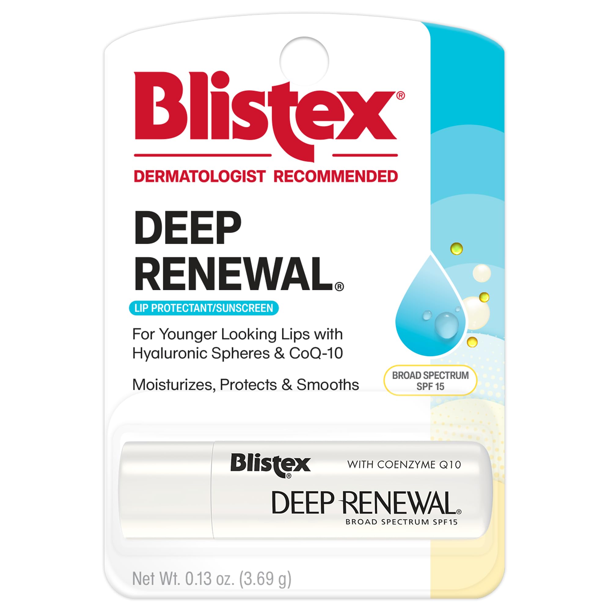 Blistex SPF 15 Deep Renewal Lip Protectant,for Younger lokking Lips, 0.13 Ounce