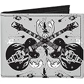 Wallet Bifold Canvas Electric Guitars Gray