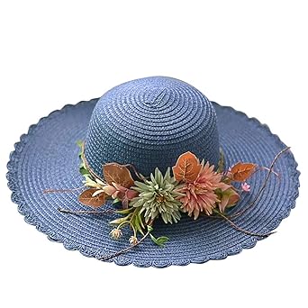 Damen Dressy Sonnenhüte,Lookhy Urlaubskappen Freizeitsonnenstrohkappe Der Frauenfischerkappe Handgemachte Damen Weich Sonnenh