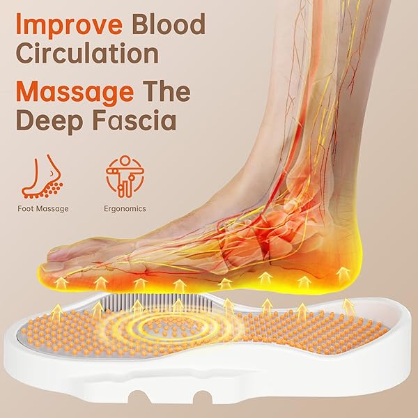 SEANLEECORE CALF STRETCHER – SLANT BOARD STRETCHING FOR PLANTAR FASCIITIS & ACHILLES TENDONITIS, FEET MOBILITY,UNDER DESK STEPPER LEG EXERCISER WITH FOOT MASSAGE FOR EXERCISE& PHYSICAL THERAPY