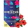 Organic Hibiscus Tea -100 Tea Bags | Organic Herbal Tea From Single Origin | Eco-Friendly Tea Bags | Non-GMO Caffeine Free Tea With Zero Sugar | Cederberg Tea Company