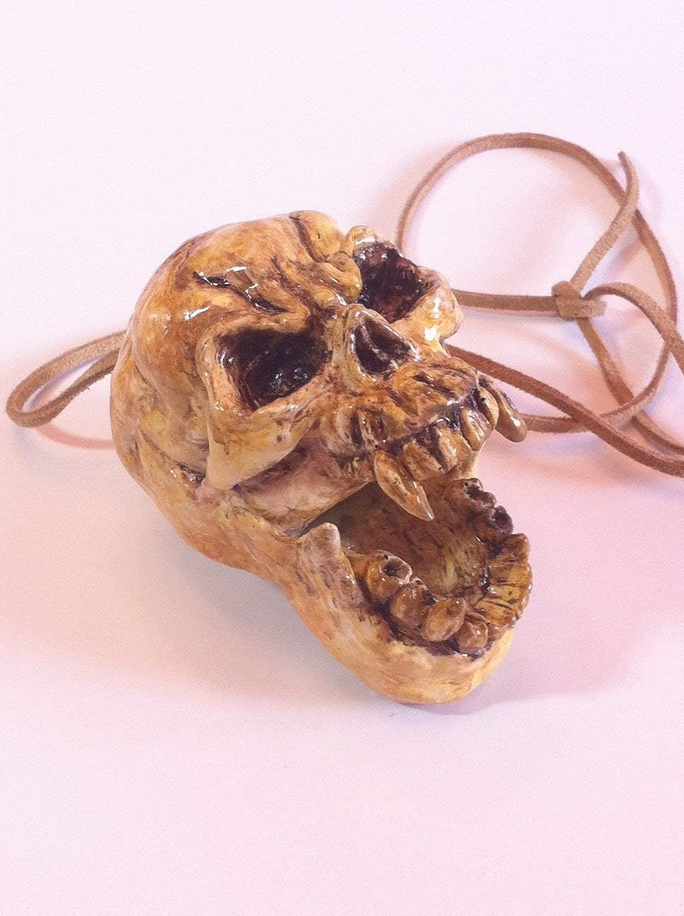 Mixed Media - Aztec Death Whistle - Skull