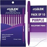 Eziglide 10-Pack Purple Ballpoint Pens 1.0mm Medium Point