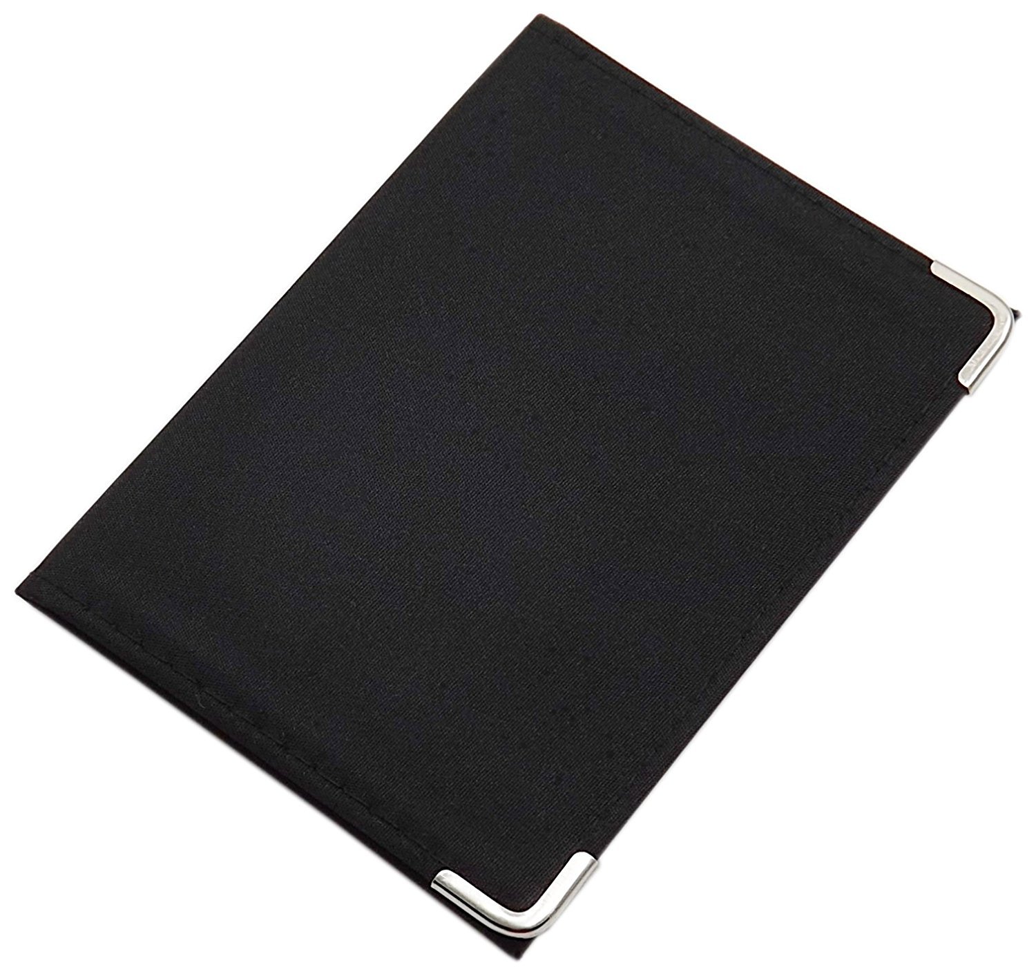 myledershop ID and Credit Card Holder with Metal Protection Corners in 2 Different Designs in Black (Model 2 / with Foil)