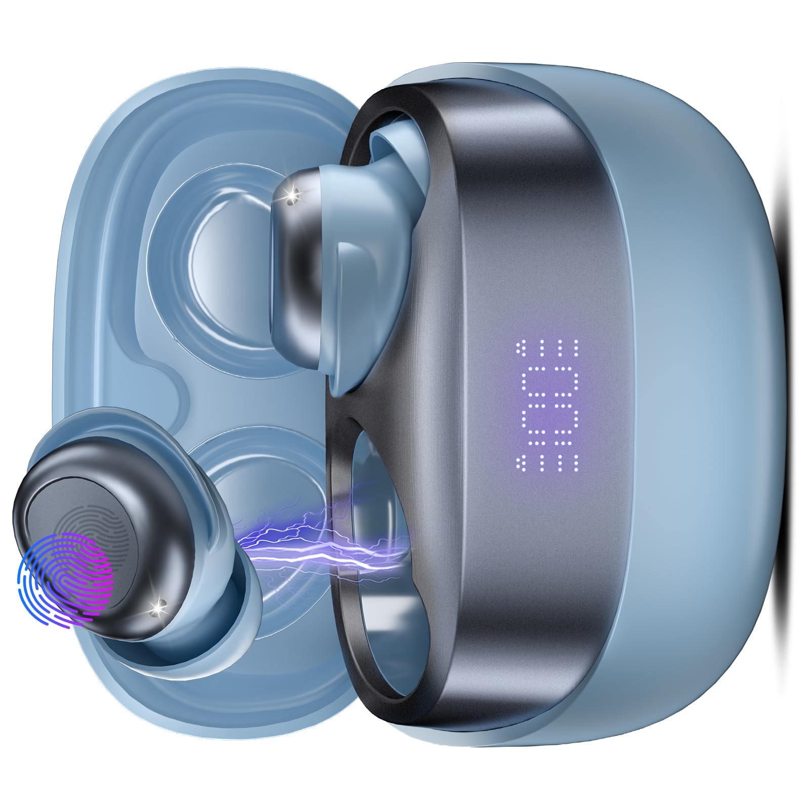 Photo 1 of Sleep Earbuds Bluetooth in Ear Light-Weight Headphones, Small Design for Side Sleepers, 47H Playtime with Charging Case, Clear Calls Earphones