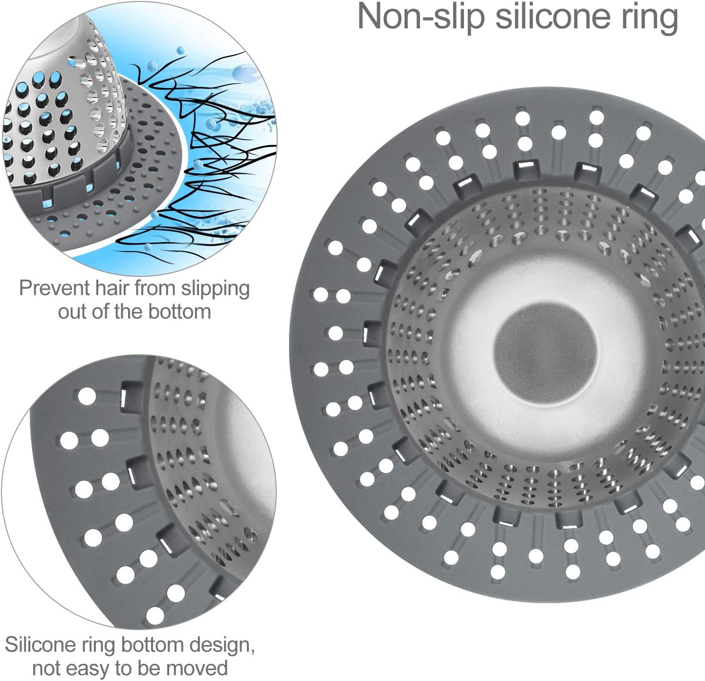LEKEYE Drain Hair Catcher/Bathtub Drain Cover/Drain Protector for Pop-Up & Regular Drains(Patented Product): Home & Kitchen