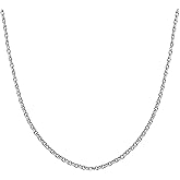 Sterling Silver Chain Necklace for Women Cable 2mm Tarnish Resistant Responsibly Sourced - Non-Migrating Clasp Design - Sterling Silver Chain Necklace - Italian Made in Italy - Quality Durable Sturdy 2mm Chain for Women - Quality Gift Box - 925 Sterling Silver Chain Necklace, 14" - 36"