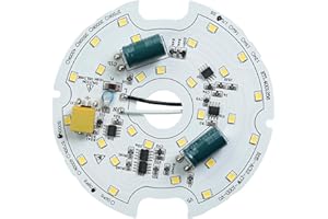 HAOLEDI 3.94'' 17W LED Ceiling Fan Light Retrofit Kit, Ceiling Flush Light Replacement Kit CRI90 1900LM 120V White 5000K (1-Pack White 5000K)